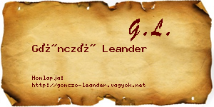 Göncző Leander névjegykártya