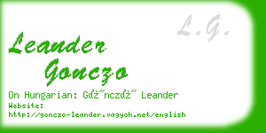 leander gonczo business card
